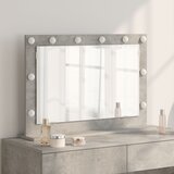 vidaXL ogledalo za šminkanje Betonska siva Staklo 80 x 55 x 18 cm | shoptok.hr