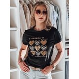 DStreet T-shirt damski w serca LOVETIK czarny | Shoptok.si