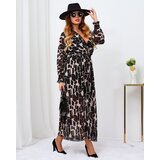 Resti Black and beige patterned women's maxi dress | shoptok.hr