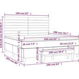  Box spring postelja z vzmetnico modra 160x200 cm blago, (20895025) | Shoptok.si