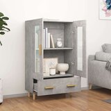  Visoka omarica betonsko siva 70x31x115 cm konstruiran les, (20654423) | Shoptok.si