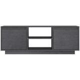 vidaXL TV omarica siva 110x30x40 cm trdna borovina | Shoptok.si