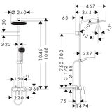 Hansgrohe 28875000 Activera S 240 EcoSmart 1jet armatura za tuš s tuš setom | Shoptok.si