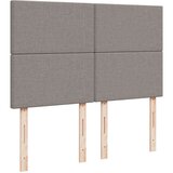 vidaXL Box spring postelja z vzmetnico taupe 160x200 cm blago | Shoptok.si