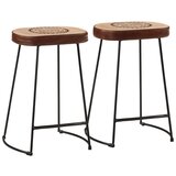 vidaXL Barski stolčki 2 kosa temno rjavi 41x29x62 cm cene