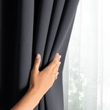 Restilo zasłona BLACKOUT kolor stalowy szarfa upinająca styl klasyczny taśma materiał blackout 200x270 | shoptok.hr