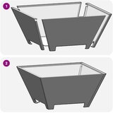 vidaXL Ognjišče Kvadrat 60x60x30 cm Iz vremensko odpornega jekla, (22009779) | Shoptok.si