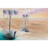 Naslikana slika na platnu LADJE NA MORJU 1-delna YOBATLN007E1 () | Shoptok.si