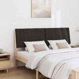 vidaXL Tapecirani uzglavlje Crna 150 cm Čvrsto borovo drvo | shoptok.hr