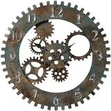 STENSKA URA rjava, srebrne barve 69,5 cm