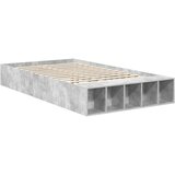  Krevetna konstrukcija s policom Betonski sivi 120 x 190 cm | shoptok.hr