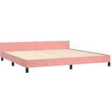  Okvir za krevet s uzglavljem ružičasti 200x200 cm baršunasti | shoptok.hr