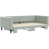  Dnevni krevet na razvlačenje svjetlosivi 100x200 cm baršunasti | shoptok.hr