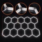  LED prigušiva plafonska svetiljka HEXAGON LED/456W/85-265V 5000K CRI 90 IP54 bela | Eponuda.com