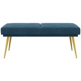  Klupa s dvostrukim slojem Plava 120 x 45 x 46 cm Baršun | shoptok.hr