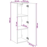  Ormar za Kupaonicu na Zidu Siva Sonoma 33 x 34,5 x 100 cm | shoptok.hr