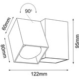  Brosline 2293 - Zidno spot svetlo CUBE 1xGU10/10W/230V belo | Eponuda.com