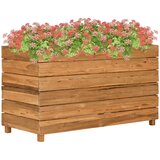  Povišena gredica 100 x 40 x 55 cm reciklirana tikovina i čelik | shoptok.hr