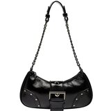 Pull&Bear Torba za čez ramo črna / srebrna | Shoptok.si