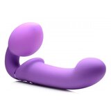 Strap U Vibrirajoč strap-on dildo brez pasu in z dalinjcem, vijoličen Cene