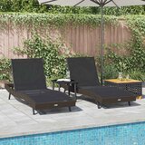  Ležaljka 3 pcs Smeđa 197 x 70 x 82 cm poliratan | shoptok.hr