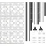  Zaslon za privatnost 100 x 50 x 180 cm Nehrđajući čelik Srebrna | shoptok.hr
