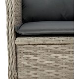  Kutna vrtna sofa od poliratana s jastucima svijetlosivi | shoptok.hr