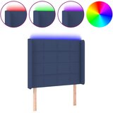  LED uzglavlje plavo 93 x 16 x 118/128 cm od tkanine | shoptok.hr