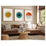 Wallity Huhu12 - 30 x 40 multicolor decorative framed mdf painting (3 pieces) | Eponuda.com