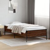  Okvir za krevet smeđi hrast 75x190 cm konstruirano drvo i metal | shoptok.hr