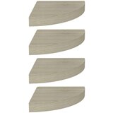 vidaXL Plutajuće kutne police 4 kom boja hrasta 25 x 25 x 3,8 cm MDF | shoptok.hr