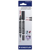 Staedtler Permanentni marker Lumocolor Duo 348-9 0,6-1,5 mm, rdeča | Shoptok.si