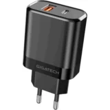 Punjač USB-A USB-C 25W NXC250 crni