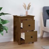  Nočna omarica medeno rjava 40x35x61,5 cm trdna borovina, (20734114) | Shoptok.si