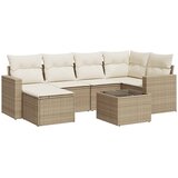  7-dijelni set vrtnih sofa od poliratana s jastucima bež | shoptok.hr
