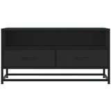 vidaXL TV omarica črna 80x34,5x40 cm inženirski les in kovina | Shoptok.si