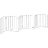  Vrata za pse s vratašcima 6 panela sklopiva 300 cm drvo topole Bijela 50 x 60 x 2 cm | Shoptok.si