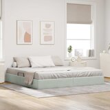 Otomanski krevet s pohranom Svjetlosiva 200 x 200 cm Baršun | shoptok.hr