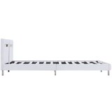  Okvir za krevet od umjetne kože LED bijeli 180 x 200 cm | shoptok.hr