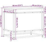  Kutija za pohranu s poklopcem dimljeni hrast 60x40x51,5 cm | shoptok.hr