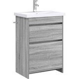 vidaXL Komplet pohištva za kopalnico Siva Sonoma 61 x 40 x 84,5 cm, (5000245745) | Shoptok.si