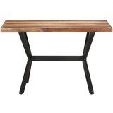 The Living Store Jedilna miza 120x60x75 cm trden les z medenim zaključkom - Jedilna Miza, (21487800) | Shoptok.si