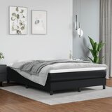 vidaXL Vzmetnica z žepkasto vzmetjo črna 140x200x20 cm umetno usnje Cene