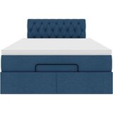 vidaXL otomanski okvir kreveta s madraca plavi 120x190 cm od tkanine | shoptok.hr
