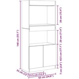 vidaXL Visoka omara sonoma hrast 63x33x140 cm inženirski les | Shoptok.si