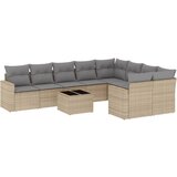 Maison Chic Seti vrtnega pohištva - Vrtna garnitura - Vrtni pohištvo set 10-delna z blazinami bež poli ratan, (21816220) | Shoptok.si