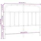  Metalno zamjensko uzglavlje bijelo 120 cm | Eponuda.ba