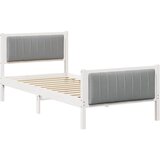  Okvir kreveta s uzglavljem Bijela i svijetlosiva 90 x 200 cm | shoptok.hr