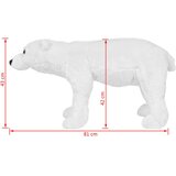 vidaXL Samostojeći plišani polarni medvjed bijeli XXL | shoptok.hr