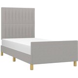  Okvir kreveta bez madraca svjetlosivi 90x200 cm od tkanine | shoptok.hr